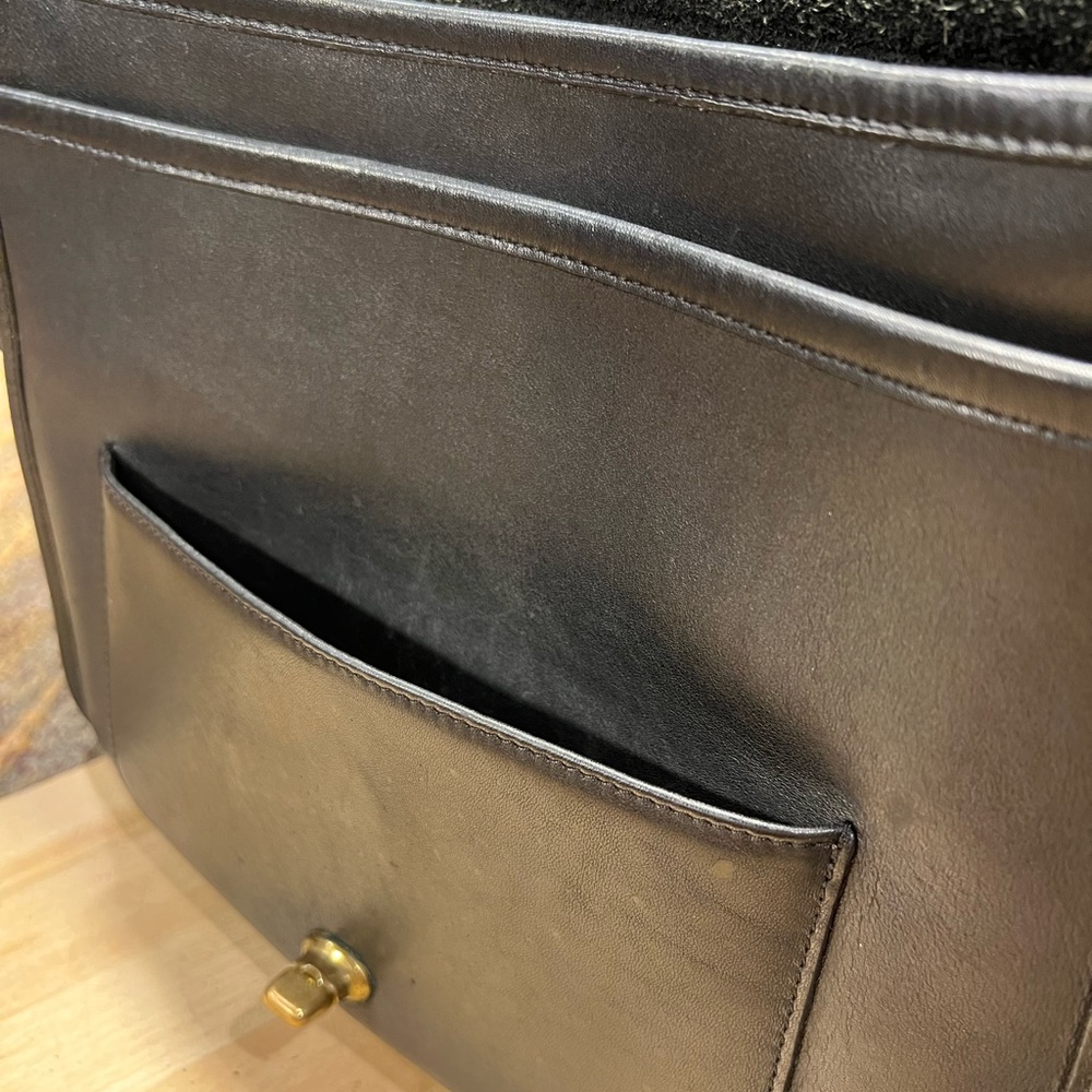 Classic Vintage Coach Stewardess Saddle Bag Black - Picture 8 of 13